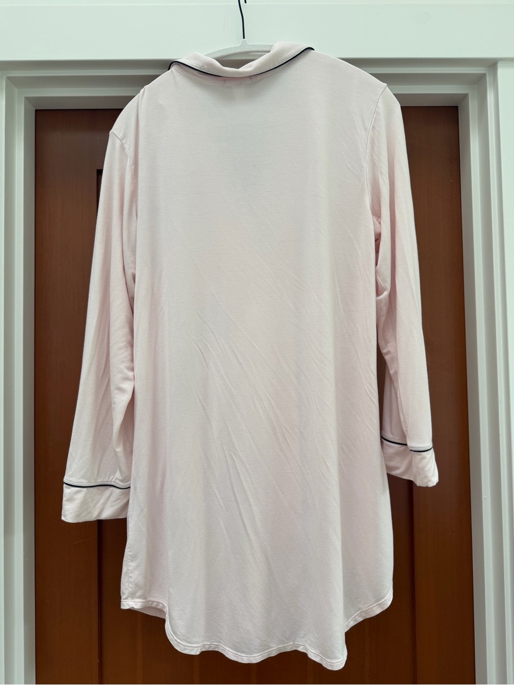 Eberjey Gisele Blush Pink Long-Sleeve Button-Front TENCEL Modal Sleep Shirt - Picture 4 of 4